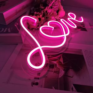 Pink Love Letreros Neon LED indoor hanging ambient light shop <b>sign</b> wall decoration light entrance indicator light luminous <b>sign</b> - Product Image 5