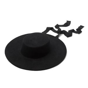 X1237 Sombreros de Fieltro de Lana de Ala Ancha y Copa Plana para Adultos Unisex, Transpirables para Exteriores, para Todas las Estaciones - Product Image 3