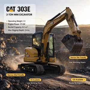 Excavadora Usada CAT 303E de 3 Toneladas, Marca Good Health Original, con Pocas Horas de Uso, en Shanghái - Product Image 1
