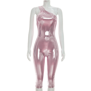 Viviblook D26JP189 Mono casual de verano para mujer, sexy, sin mangas, con hombros descubiertos, para fiesta, de una pieza - Product Image 2