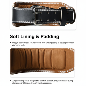 Kungfu-<span class=keywords><strong>Ceinture</strong></span> d'<span class=keywords><strong>haltérophilie</strong></span> en cuir de vachette avec rembourrage, soutien <span class=keywords><strong>lombaire</strong></span> et dorsal rembourré, pour <span class=keywords><strong>haltérophilie</strong></span> - Product Image 2