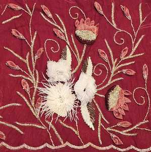 Hermosa flor bordada tela de encaje de malla de tul 100% poliéster orgánico más vendido para vestidos de noche uso de prendas - Product Image 1