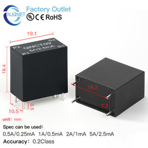 Transformador de Corriente Micro, Montaje en PCB, CT QNCT09 5A 2.5mA 2000 1 5A 5mA 1/1000 CA, Sensor de Corriente con Barra Colectora Integrada - Product Image 3