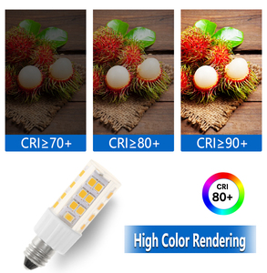 <b>E12</b> LED Corn <b>Bulb</b> 3.3W 2700K-6000K Smd 2835 Ceramic Base AC 120V For Hotel Indoor Use Dimmable <b>E12</b> LED <b>Bulb</b> - Product Image 2
