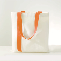 Sac fourre-tout en toile personnalisé avec logo, design bicolore, sac de courses réutilisable en coton pour cadeau promotionnel – Vente chaude