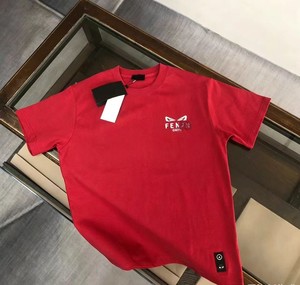 Camiseta de <span class=keywords><strong>Hombre</strong></span> de Manga Corta con Cuello Redondo, 100% Algodón Peinado, Corte Holgado, Bordada, Nueva Colección de Verano 25, Marca Auténtica FD - Product Image 2