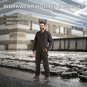 Combinaison de travail résistante à l'eau à manches longues en coton pour hommes – Combinaison de travail FR, uniforme industriel une pièce - Product Image 2
