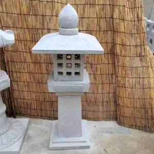 Patung Lentera Taman Luar Ruangan Besar dari Granit Marmer Alami, Patung Lentera Batu Jepang - Product Image 2