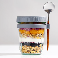 Pot de flocons d'avoine au yaourt pour la nuit, portable, pour les employés de bureau, avec couvercle, spécial petit-déjeuner à emporter