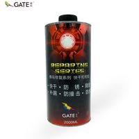 Revêtement sous-carrosserie en acrylique caoutchouté noir Gate 2L, peinture 1K au pistolet, protection anti-éclats de pierre pour atelier automobile, marque privée OEM