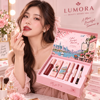 Boîte cadeau magnétique de luxe pour cosmétiques, emballage rigide de luxe pour rouge à lèvres, crayon à sourcils, mascara et gloss à lèvres