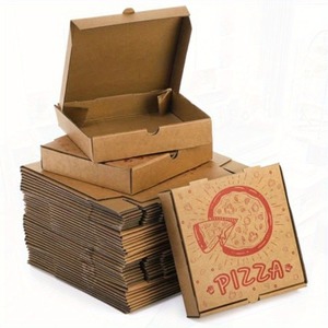Caja de Pizza Plegable Resistente a la Presión, Cartón Corrugado de Grado Alimenticio, Comida Rápida para Llevar, Venta al por Mayor Especial, Tamaño Personalizable - Product Image 4