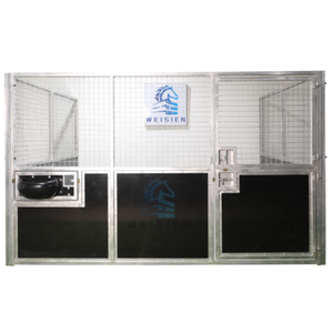 Panneaux de box temporaires pour <span class=keywords><strong>chevaux</strong></span> de haute qualité, pré-assemblés, en acier galvanisé, écuries pour <span class=keywords><strong>chevaux</strong></span> en bambou, portes battantes/coulissantes, 5 ans et plus - Product Image 2