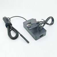 44W 15V2.58A 5V1A Adaptateur pour ordinateur portable Alimentation Microsoft Surface Pro 3/4/5/6/7 40 PIN Port USB Chargeur secteur Surface Pro 3/4/5/6/7