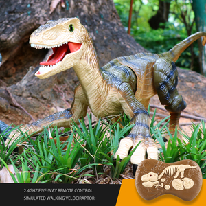 Venta al por mayor dibujos animados eléctrico realista 2,4G <span class=keywords><strong>Control</strong></span> remoto dinosaurio juguetes <span class=keywords><strong>Robot</strong></span> RC animales plástico pequeño dinosaurio juguete conjunto para niños - Product Image 4