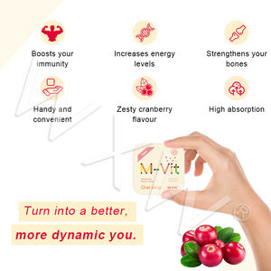 Tiras de disolución multivitamínicas de Venta caliente Suplemento de multivitaminas Tiras de disolución M-Vit Soporte energético - Product Image 2