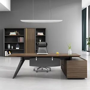 High Quality Top Manangment Executive Hangzhou Office Furniture Desk L Shape Manager Table