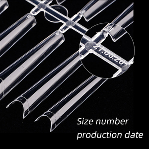 504Pcs Coffin Straight Square Flat No C Curve <b>Nail</b> Tips Clear 3XL XXL XL Salon Manicure Press on <b>Extension</b> Tool Private Label - Product Image 2