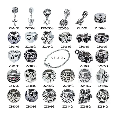 High quality not fade Fashion Fine Jewelry Stainless Steel spacer beads 3D Designer Charms Pendants for Jewelry Making Bracelet