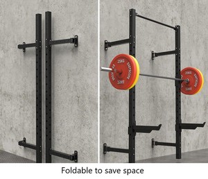 Dinuo Machine de gymnastique à domicile à bas prix Racks réglables pour haltérophilie Support mural <span class=keywords><strong>pliable</strong></span> pour squats - Product Image 4