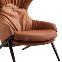 Chaise de canapé moderne à siège unique et cadre en bois brun pour salon, hôtel ou appartement, salon, meubles de loisirs