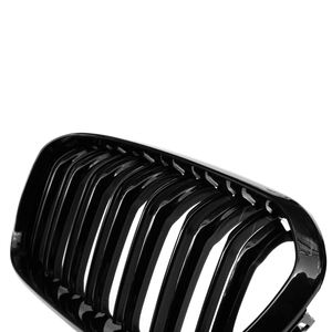 适用于宝马1系F20 LCI 2015-2020 <span class=keywords><strong>M</strong></span>风格前保险杠格栅的高品质双板条光泽黑色防抱死制动系统前格栅 - Product Image 6