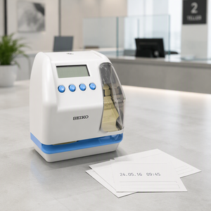 SEIKO TP50 USB time stamp <b>machine</b> Attendance punch card <b>machine</b> Multi-language time recorder Office staff check-in <b>machine</b> - Product Image 1