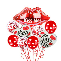 Bouquet de ballons en forme de cœur pour la Saint-Valentin Kits de ballons en aluminium pour la décoration de fête de mariage d'anniversaire
