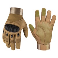 Gants tactiques en fibre de carbone résistants à l'usure, à doigts entiers, compatibles écran tactile, protection des articulations, antidérapants, chauds, épaisseur moyenne, pour hommes