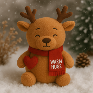 Peluches de Reno de Navidad personalizados Hug Me Reno Apoyo emocional Alivio DE LA ANSIEDAD Juguete de peluche OEM Juguete de peluche ponderado - Product Image 1