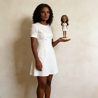 Figurine personnalisée en résine de femme bobblehead pour cadeaux et objets de collection, bobblehead en résine peinte à la main, fait main