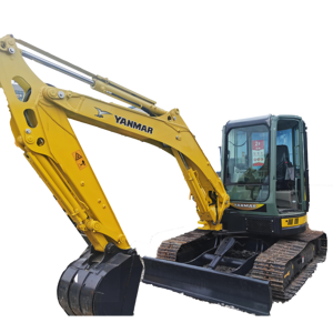 Mini-excavatrice d'occasion Yanmar Vio55 du Japon, 5,5 tonnes, boîte de vitesses, pompe, moteur Heli, PLC Kawasaki - Product Image 1