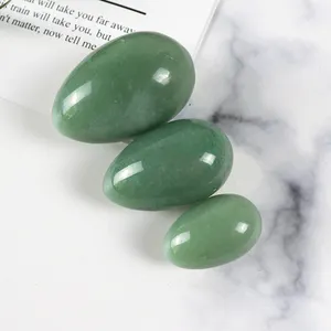 क्रिस्टल योनि अंडा सेट उच्च गुणवत्ता केगेल व्यायाम मालिश जेड गेंद प्राकृतिक हरी Aventurine खनिज जेड योनि अंडा 3pcs मिक्स आकार