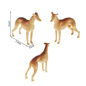 Figuras de Perros de Plástico al por Mayor, Mini Juguete de Simulación de <span class=keywords><strong>Galgo</strong></span>, Juguete de Animal Pequeño para Niños, para Contenedores de Premios, Tiendas Minoristas y Dólar Stores - Product Image 3