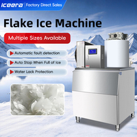 Machine à glace en flocons commerciale 200 kg/24h, grande capacité, en acier inoxydable, avec compresseur de marque réputée pour supermarché