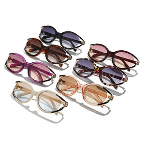 <span class=keywords><strong>Gafas</strong></span> de Sol de Diseño Estilo Piloto con Marco de PC, Ojo de Gato, Huecas, Protección UV, Vintage, Buen Precio, Gran Venta - Product Image 3