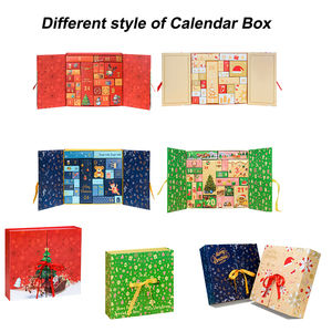 Caja de Regalo Plegable de Lujo Personalizada, Verde Mate Laminado, Calendario de Adviento de 12/24 Días, para Cosméticos y Dulces - Product Image 4
