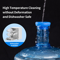 Bouchon de cruche d'eau en silicone réutilisable de 5 gallons couvercles de bouteille anti-déversement de 55mm bouchon de remplacement anti-éclaboussures pour visite en plein air logo personnalisé