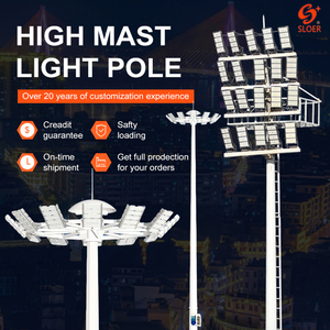 SLOER Poste de Luz Dodecagonal Galvanizado de Alta Calidad para Estadios, 15m 20m 25m 30m 35m 50m - Product Image 2