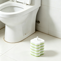Recharge de brosse WC jetable en forme d'ours avec tête de rechange en éponge pour nettoyage en profondeur des toilettes de salle de bain, personnalisation acceptée