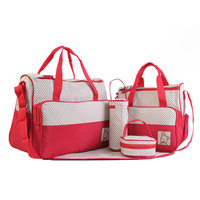 Sac à langer 5 en 1 de haute qualité, personnalisé, imperméable, mignon, dessin animé, pour bébé, vente chaude