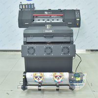 Impresora Digital DTF de 24 Pulgadas A1 60cm, Impresora DTF con Doble Cabezal de Impresión XP600, Máquina de Impresión de Camisetas con Agitador de Polvo
