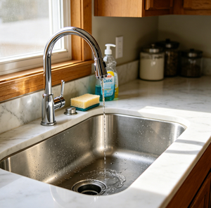 Scarico per Lavello Orizzontale a Doppio Strato Personalizzabile, Scarico da <span class=keywords><strong>Cucina</strong></span> in Plastica-Acciaio con Troppopieno, Supporto OEM - Product Image 4