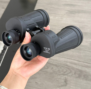 Binoculares de alta potencia 10x50 con enfoque fácil y visión con poca luz Telescopio telémetro al aire libre para observación de aves Caza - Product Image 1