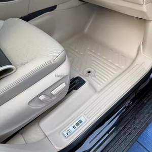KQD TPE Waterproof 5D Non-Skid Car <b>Floor</b> Mat for LAND CRUISER 2023 Beige Color Full Set - Product Image 3