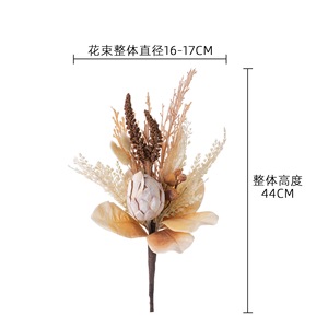 CallaFloral Ramo de Proteas Artificiales Gris Champán Morado Blanco Café Decoración Interior del Hogar Arreglo para Bodas - Product Image 4
