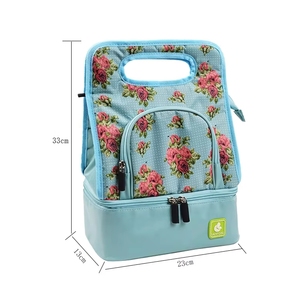 Sac Isotherme Double Couche Personnalisé avec Logo du Fabricant, Imprimé Floral, pour Déjeuner et Pique-nique, Vente en Gros, pour Femmes 2026 - Product Image 3