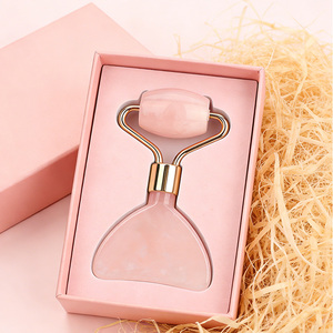 Masajeador Facial <span class=keywords><strong>de</strong></span> Diseño Mushang con Logotipo Personalizado, Rodillo Gua Sha <span class=keywords><strong>de</strong></span> Cuarzo Rosa, <span class=keywords><strong>Beneficios</strong></span> Antienvejecimiento y Adelgazantes para Uso Comercial y Doméstico - Product Image 2
