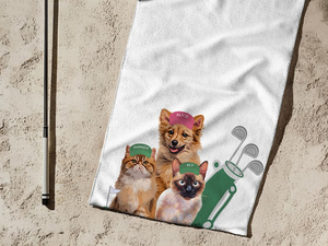 Serviettes de golf personnalisées de luxe pour animaux de compagnie, avec nom personnalisé, pour chien ou chat - Product Image 2