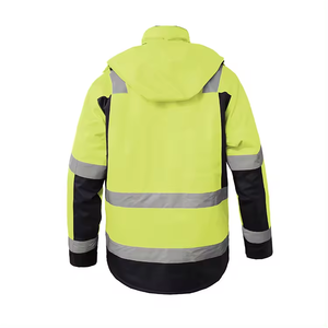 Veste de travail décontractée pour homme à capuche Haute visibilité Réfléchissante Construction Écologique Respirante Séchage rapide Fermeture éclair OEM - Product Image 2